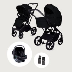Moon Kombikinderwagen CIAO FOLD SET inkl. Babyschale LOLA onyx