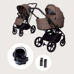 Moon Kombikinderwagen CIAO FOLD SET inkl. Babyschale LOLA greige