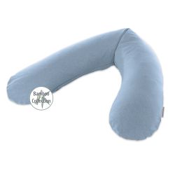 Theraline Stillkissen 190cm inkl. Bezug Melange blau-grau Mikroperlenfüllung