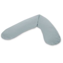 Theraline Stillkissen 190cm inkl. Bezug Nebelblau Feinstrick Mikroperlenfüllung