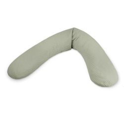 Theraline Stillkissen 190cm inkl. Bezug Salbei, Musselin Dinkelfüllung