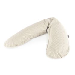 Theraline Stillkissen 190cm inkl. Bezug Punkte beige Mikroperlenfüllung