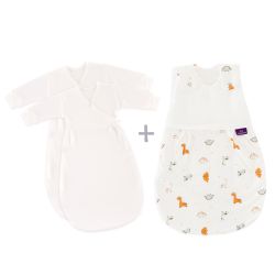 Träumeland Babyschlafsack LIEBMICH 3-teilig Set Dinolino Größe 56/62