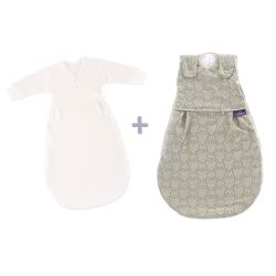 Träumeland Ganzjahres Schlafsack LIEBMICH 3tlg. Kuschelhase grün Größe 68/74