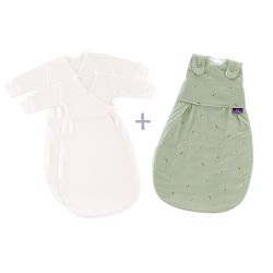 Träumeland Babyschlafsack LIEBMICH 3tlg. Set Fiore grün 50/56