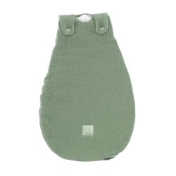 Träumeland Ganzjahres Schlafsack Baumwoll Musselin salbei grün Größe 74/80