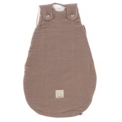 Träumeland Außenschlafsack LIEBMICH Baumwollmusselin kastanie Größe 56/62