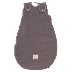 Träumeland Außenschlafsack LIEBMICH Baumwollmusselin schokopflaume Größe 50/56