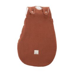 Träumeland Ganzjahres Schlafsack Baumwoll Musselin terrakotta Größe 74/80