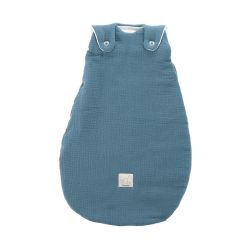 Träumeland Außenschlafsack LIEBMICH Baumwollmusselin jeansblau Größe 50/56