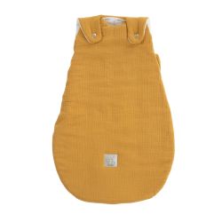 Träumeland Außenschlafsack LIEBMICH Baumwollmusselin senfgelb Größe 56/62