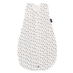 Träumeland Sommerschlafsack LIEBMICH Tencel Gr. 60 weiß mit grauen Sternen