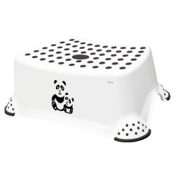 Keeeper Tritthocker mit Anti-Rutsch-Funktion Panda Weiß