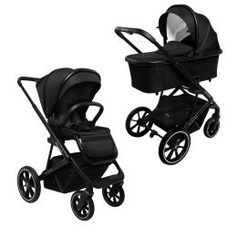 Muuvo Slick 2.0 Kombi-Kinderwagen SET mit Babyschale Classic Black