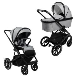 Muuvo Slick 2.0 Kombi-Kinderwagen SET mit Babyschale Light Grey