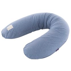 Träumeland BEZUG Stillkissen elastisch blau meliert 180 cm