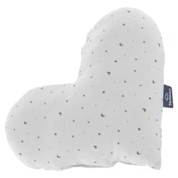 Träumeland Kuschelkissen Herz Moon grau 38 x 30 x 12 cm