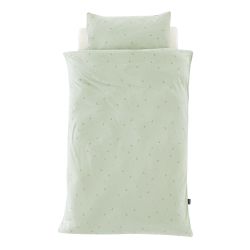Träumeland Bettwäsche Jersey Fiore grün 100/135 + 40/60 cm