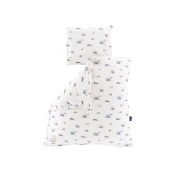 Träumeland Bettwäsche Jersey Little Farm blau 80/80 + 35/40 cm