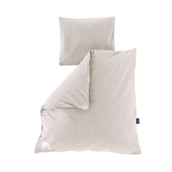 Träumeland Bettwäsche elastisch beige meliert 80 x 80 + 35 x 40 cm