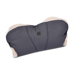 Moon Handmuff Handwärmer mit Teddyfell Innenfutter graphite