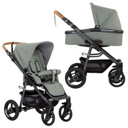 Naturkind Lux Evo - Jade - 2in1 Kinderwagen-Set inkl. Babywanne & Sportsitz 