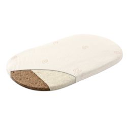 Träumeland Matratze naturwölkchen 36 x 78 x 3 cm (oval) für Kinderwagen