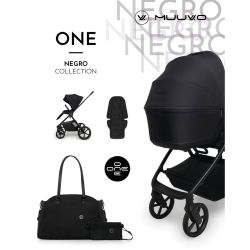 Muuvo One 2in1 Kombi-Kinderwagen mit Zubeh&ouml;r Negro