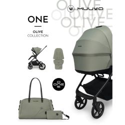 Muuvo One 2in1 Kombi-Kinderwagen mit Zubeh&ouml;r Olive