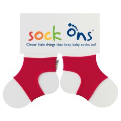 Sock Ons Sockenhalter Söckchenhalter Babysocken Small 0-6m Rot