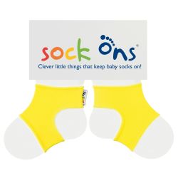 Sock Ons Sockenhalter Söckchenhalter Babysocken Large 6-12m Gelb