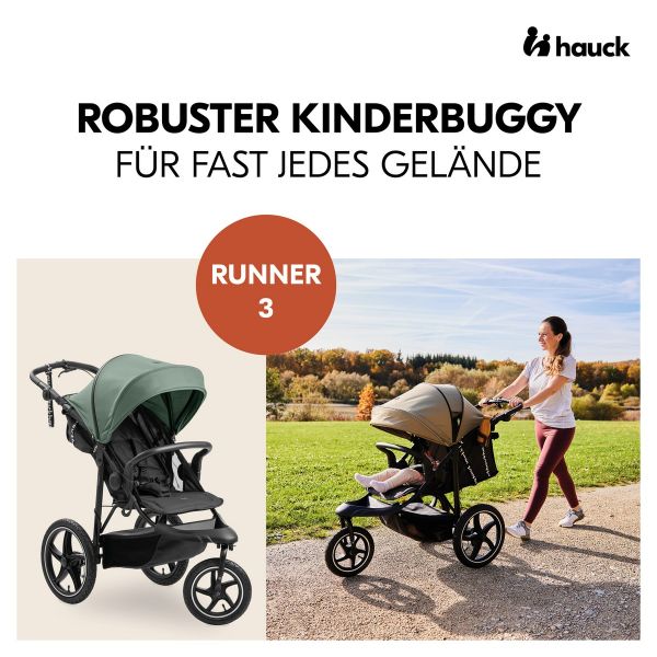 Hauck Sportwagen Buggy Dreirad Runner 3 - Jungle Green | baby-direkt  Online-Shop