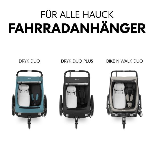 Hauck Neugeborenen Einhang fr alle hauck Fahrradanhnger Baby Lounger 2  Grey | baby-direkt Online-Shop