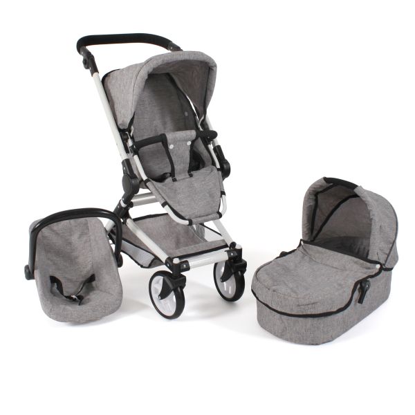 Bayer Chic 2000 Kombipuppenwagen Fides 3 in 1 Melange grau | baby-direkt  Online-Shop
