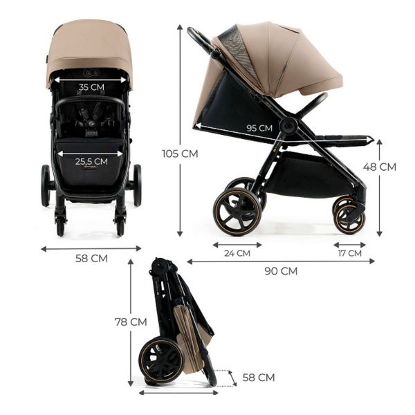 Kinderkraft Buggy Mitzy Kinderwagen Sportwagen beige Linen Beige |  baby-direkt Online-Shop