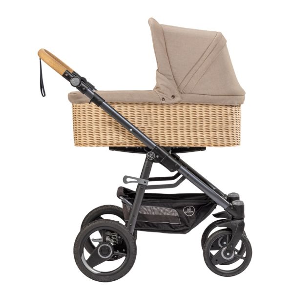 Naturkind Lux Evo - Sand - 2in1 Kinderwagen-Set inkl. Babywanne geflochten  & Sportsitz | baby-direkt Online-Shop