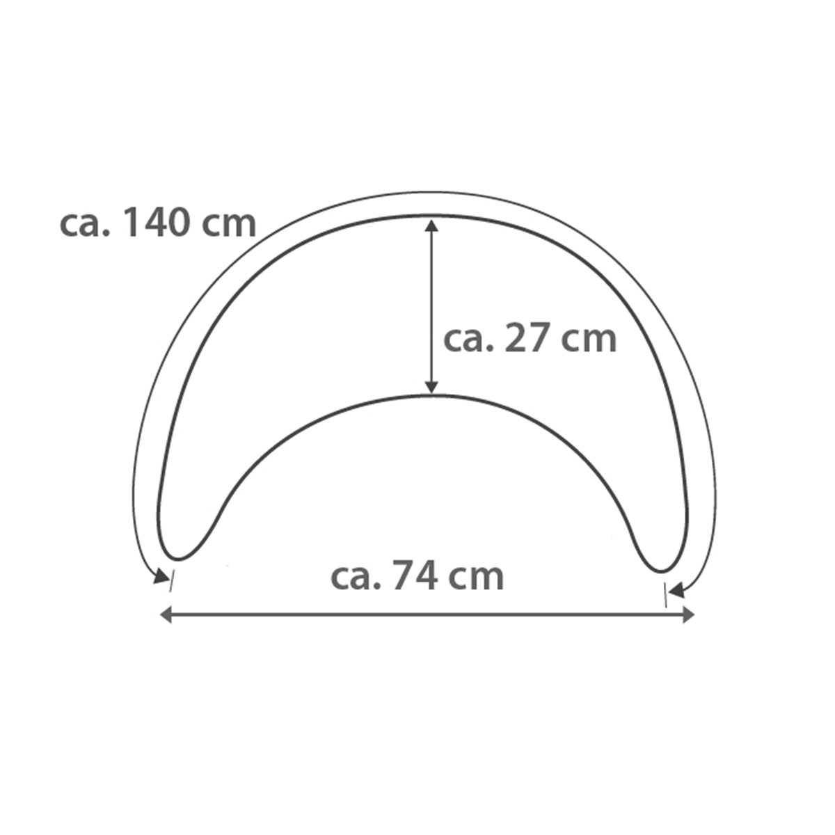 Theraline Plüschmond Bezug für Mondkissen 140x27 - Produktbild 1