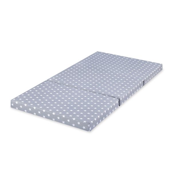 Bambini Kinder Reisebettmatratze Dots grau 120 x 60 cm m 5 cm Komforthöhe NEU